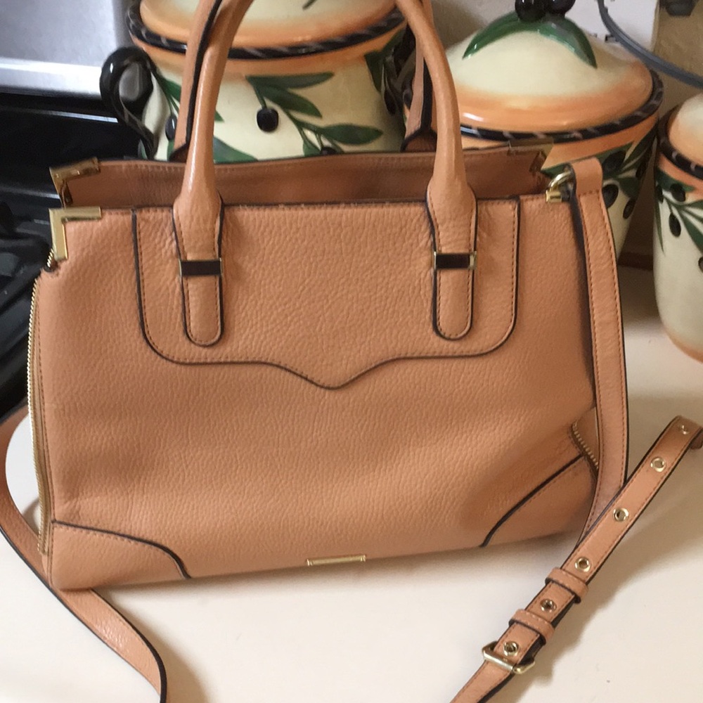 Rebecca Minkoff Amour Tote Handbag Satchel in Tan